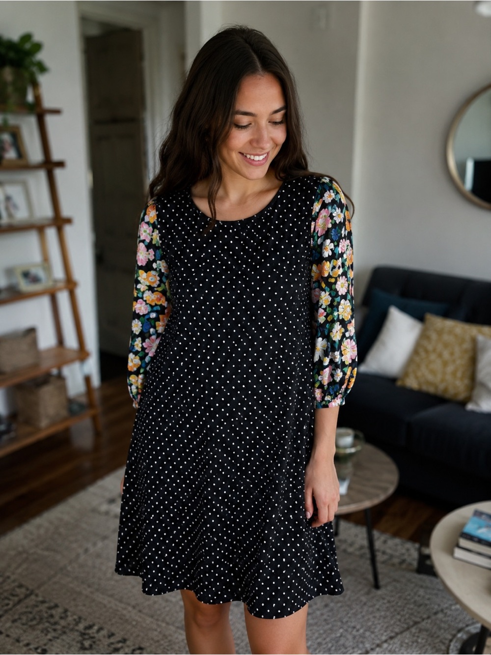 ♣️ MAEVE by ANTHROPOLOGIE Sawyer Balloon-Sleeved Tunic Dress XS. Great Condition